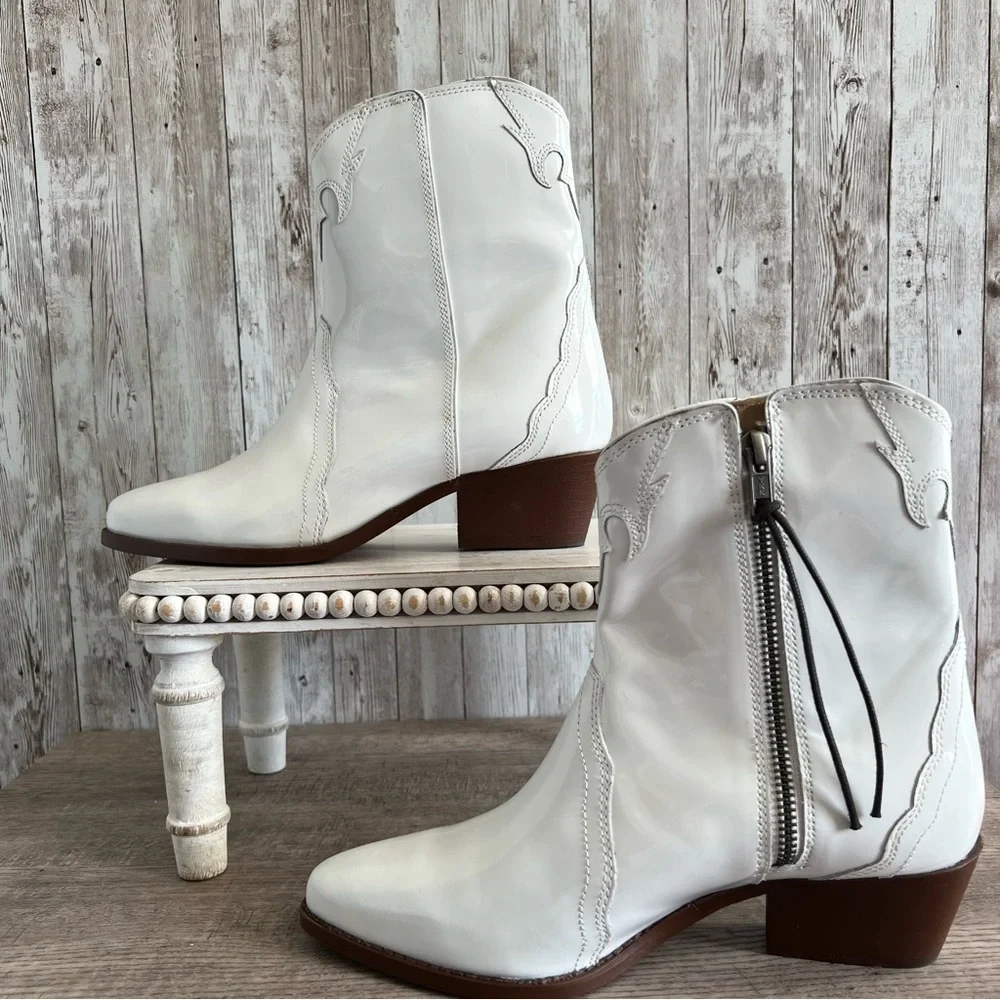FREE PEOPLE WOMEN'S NEW FRONTIER WESTERN BOOTS NWOB COACHELLA CONCERT 7.5 - Picture 2 of 6